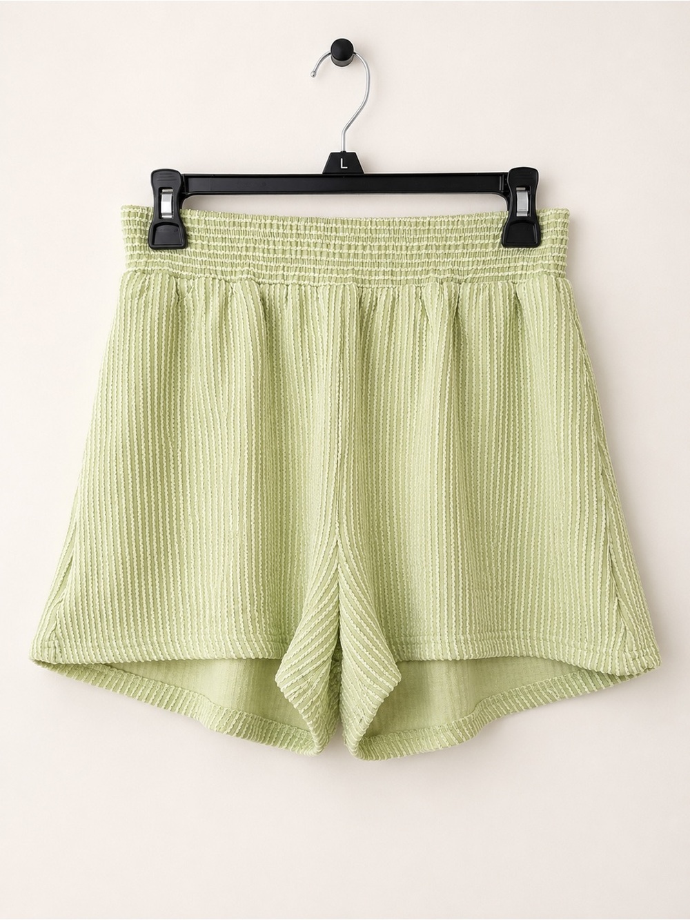 NWT Umgee Light Green Ribbed Women's Shorts Sz S